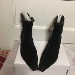 Stuart Weitzman "Bootisima" black sport suede boot